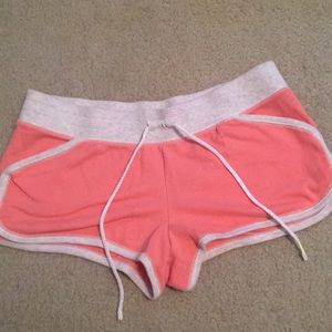 Orange/grey pajama shorts